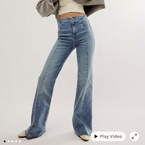 Crvy wild honey flare denim